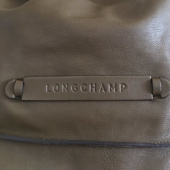 **SOLD**Longchamp 3D Large Olive Leather Hobo Bag - Picture 5 of 10